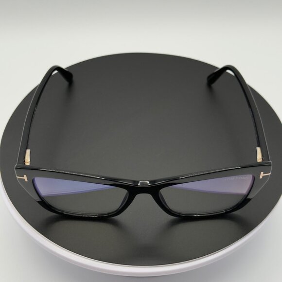 Tom Ford TF5826-B-001 Shiny Black Blue Light Glasses 55-16-140 Display Pair READ - Picture 5 of 12